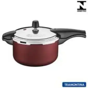 Novo Mundo Panela de pressão com 6 litros em alumínio vermelho vancouver tramontina - 20589724 oferta
