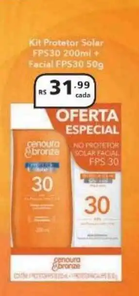 Drogasmil Kit protetor solar fps30 200ml + facial fps 30 50g oferta