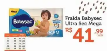 Farmácias Associadas Fralda babysec ultra sec mega oferta