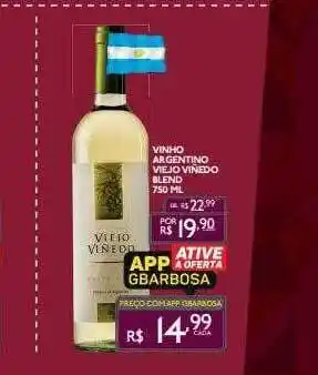 GBarbosa Vinho argentino viejo viñedo blend oferta