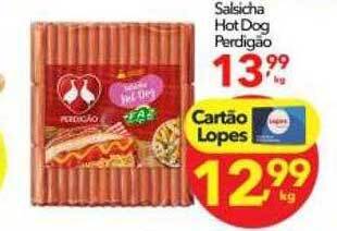 Lopes Supermercados Salsicha hot dog perdigão oferta