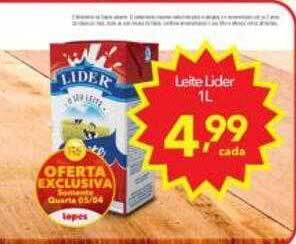 Lopes Supermercados Leite lider oferta