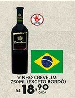 Supermercado Porecatu Vinho crevelim exceto bordô oferta