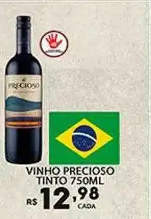 Supermercado Porecatu Vinho precioso tinto oferta