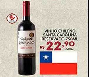 Supermercado Porecatu Vinho chileno santa carolina reservado oferta