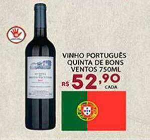 Supermercado Porecatu Vinho português quinta de bons ventos oferta