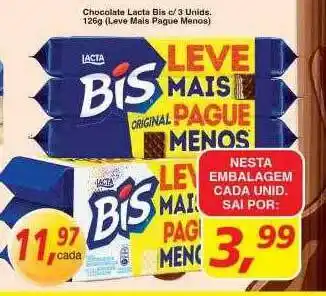 Supermercados Guanabara Chocolate lacta bis oferta