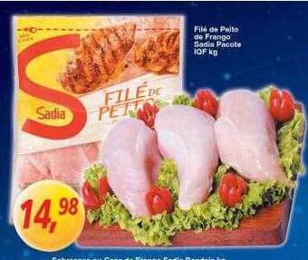 Supermercados Guanabara Filé de peito de frango sadia pacote iqf oferta