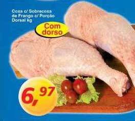 Supermercados Guanabara Coxa c sobrecoxa de frango c porção dorsal oferta