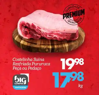 Costelinha suína resfriada pururuca peça ou pedaço