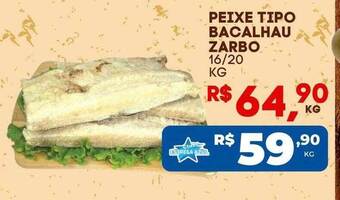 Peixe tipo bacalhau zarbo