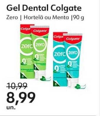 Gel dental colgate zero hortelã ou menta