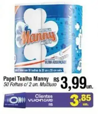 Fort Atacadista Papel Toalha Manny 50 folhas oferta