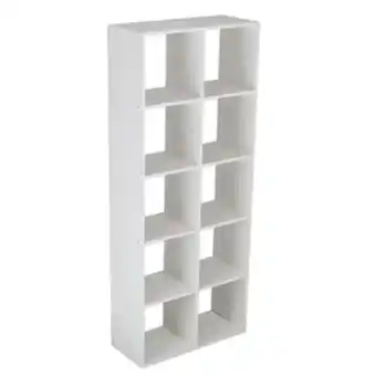 Leroy Merlin Estante madeira branca com 10 nichos 1,725mx70,1cmx30cm spaceo oferta