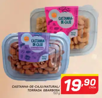 GBarbosa Castanha-de-Caju/ Natural/ Torrada Gbarbosa 150g oferta