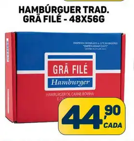 Dom Atacadista Hambúrguer Trad. Grã Filé 48x56g oferta