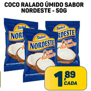 Coco Ralado úmido Sabor Nordeste 50g