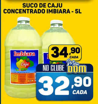 Dom Atacadista Suco de caju concentrado Imbiara 5L oferta