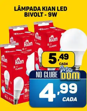Lâmpada Kian Led Bivolt 9W