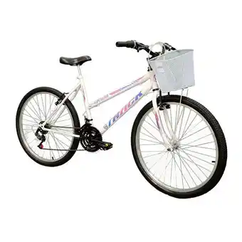 Bicicleta aro 26 track com cesto e freio v-brake 18m serena