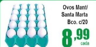 Higa's Supermercado Ovos Mant/ Santa Marta Bco. c/20 oferta