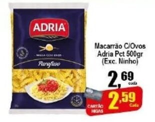 Higa's Supermercado Macarrao c/ovos Adria pct 500g oferta