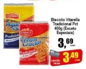 Higa's Supermercado Biscoito Vitarella Trad. Pct 400g oferta