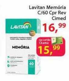 Chama Supermercados Lavitan memória c 60 cpr rev cimed oferta
