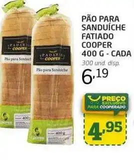 Cooper Pão para sanduíche fatiado cooper - cada oferta