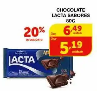 Roldão Chocolate lacta sabores 20% de desconto oferta