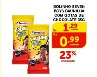 Roldão Bolinho seven boys baunilha com gotas de chocolate oferta