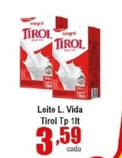 Higa's Supermercado Leite L. Vida Tirol tp 1L oferta