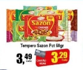 Higa's Supermercado Tempero Sazon pct 60g oferta