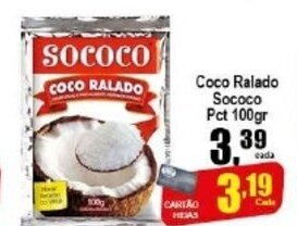 Higa's Supermercado Coco Ralado Sococo pct 100g oferta