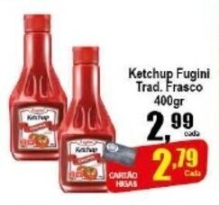 Higa's Supermercado Ketchup Fugini Trad. Frasco 400g oferta