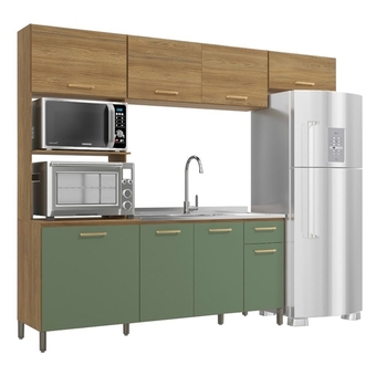 Benoit Kit cozinha carol l780a 8 portas 1 gaveta kappesberg 210x262x52cm oferta