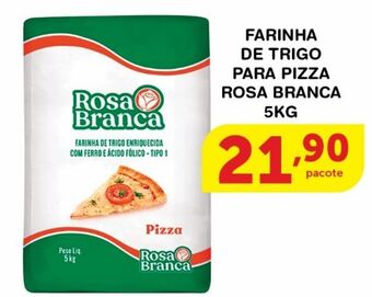 Roldão Farinha de trigo para pizza rosa branca 5kg oferta