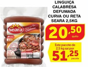 Roldão Linguiça calabresa seara 2.5kg oferta