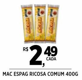 DB Supermercados Macarrão ricosa comum 400g oferta