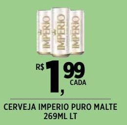 DB Supermercados Cerveja imperio puro malte 269ml oferta