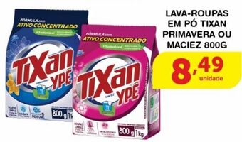 Roldão Lava roupas em pó tixan ypê 800g oferta