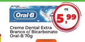 Tonin Superatacado Creme dental extra branco c/ bicarbonato oral-b 70g oferta
