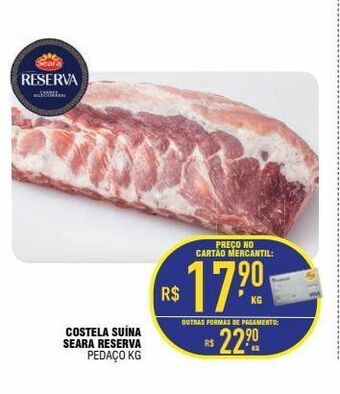 Mercantil Rodrigues Costela suína seara reserva pedaço kg oferta