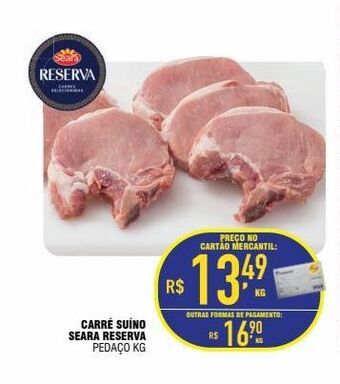 Mercantil Rodrigues Carré suíno seara reserva pedaço kg oferta