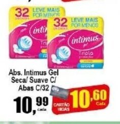 Higa's Supermercado Abs. Intimus Gel Seca/ Suave c/ Abas c/32 oferta
