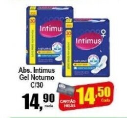 Higa's Supermercado Abs. Intimus Gel Noturno c/30 oferta