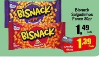 Higa's Supermercado Bisnack Salgadinhos Panco 80g oferta