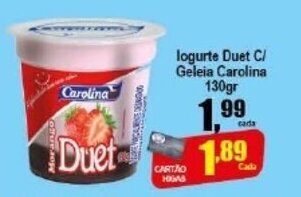 Higa's Supermercado Iogurte Duet c/ Gelaia Carolina 130g oferta