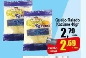 Higa's Supermercado Queijo Ralado Kazume 40g oferta