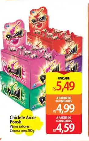 Chiclete Arcor Poosh 200g